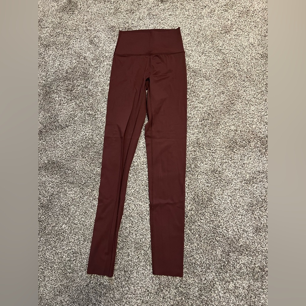 Aerie High-Waisted Burgundy Leggings Size Sp